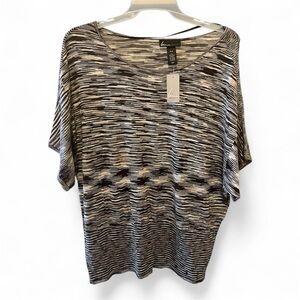 Lane Bryant Monochrome Striped Top NWT size 22/24